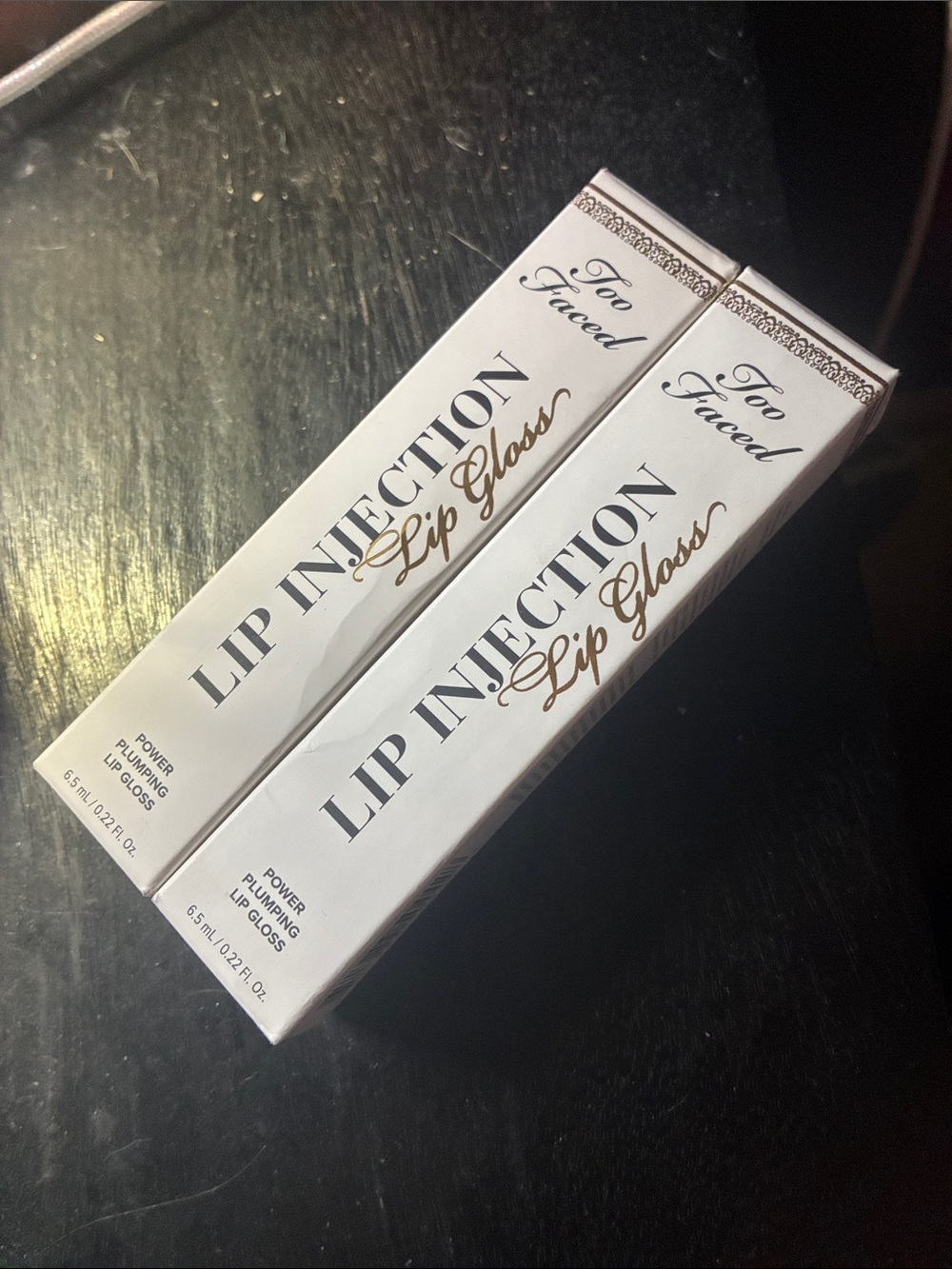 Brand New 2026 Too faced Lip Injection Lip Gloss - White & Gold Packaging